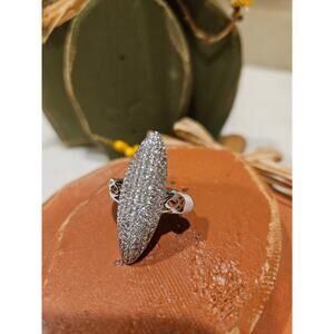 Premier Jewelry Rings Silver Costume Jewelry - Silver with Stones Sparkle Size 8